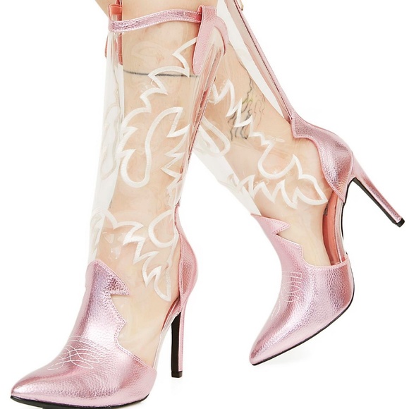 Metallic Pink Rockstar Cowgirl Boot - Picture 1 of 5